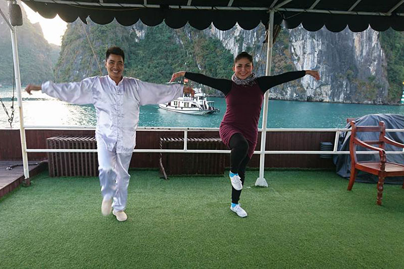 Taichi in Halong Bay Cruise, Vietnam Tours